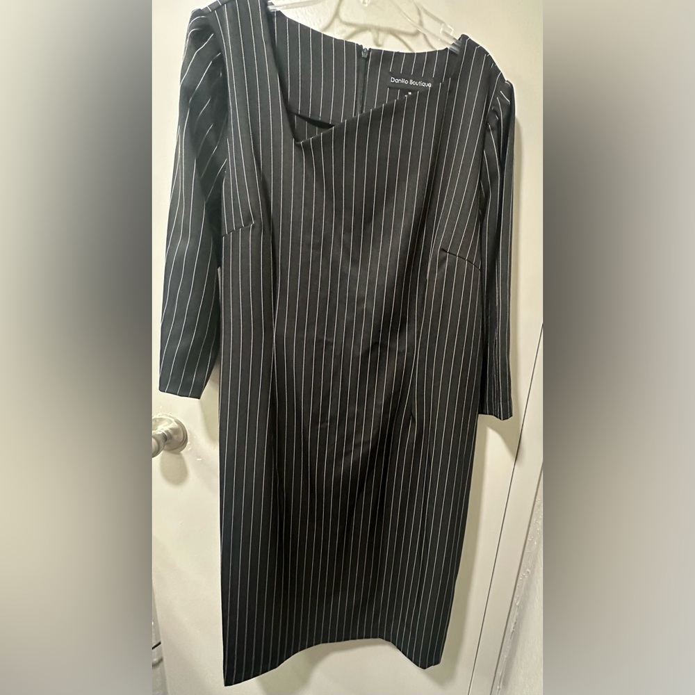 Danillo Boutique Black Pinstripe Dress